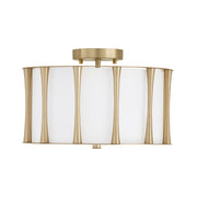 Bodie 3-Light Semi-Flush Mount in Matte Brass