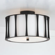 Bodie 3-Light Semi-Flush Mount in Matte Black