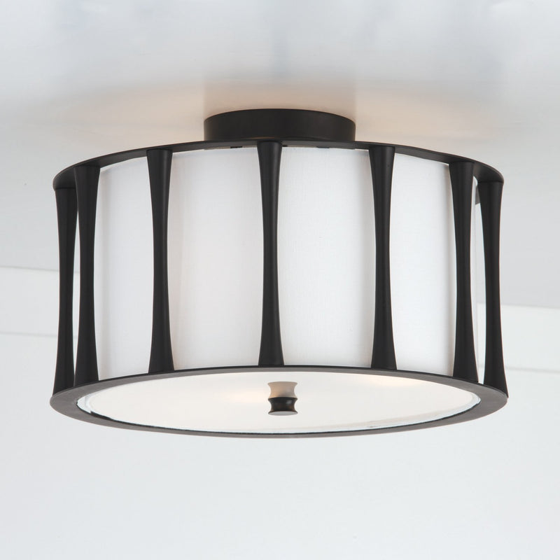Bodie 3-Light Semi-Flush Mount in Matte Black