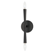 Rome 2 Light Wall Sconce in Black