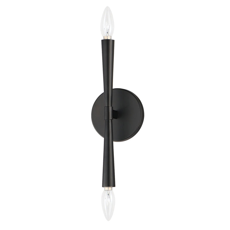 Rome 2 Light Wall Sconce in Black