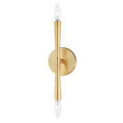 Rome 2 Light Wall Sconce in Satin Brass