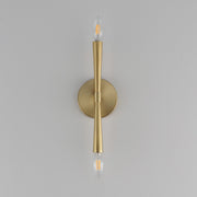 Rome 2 Light Wall Sconce in Satin Brass