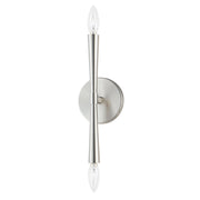 Rome 2 Light Wall Sconce in Satin Nickel