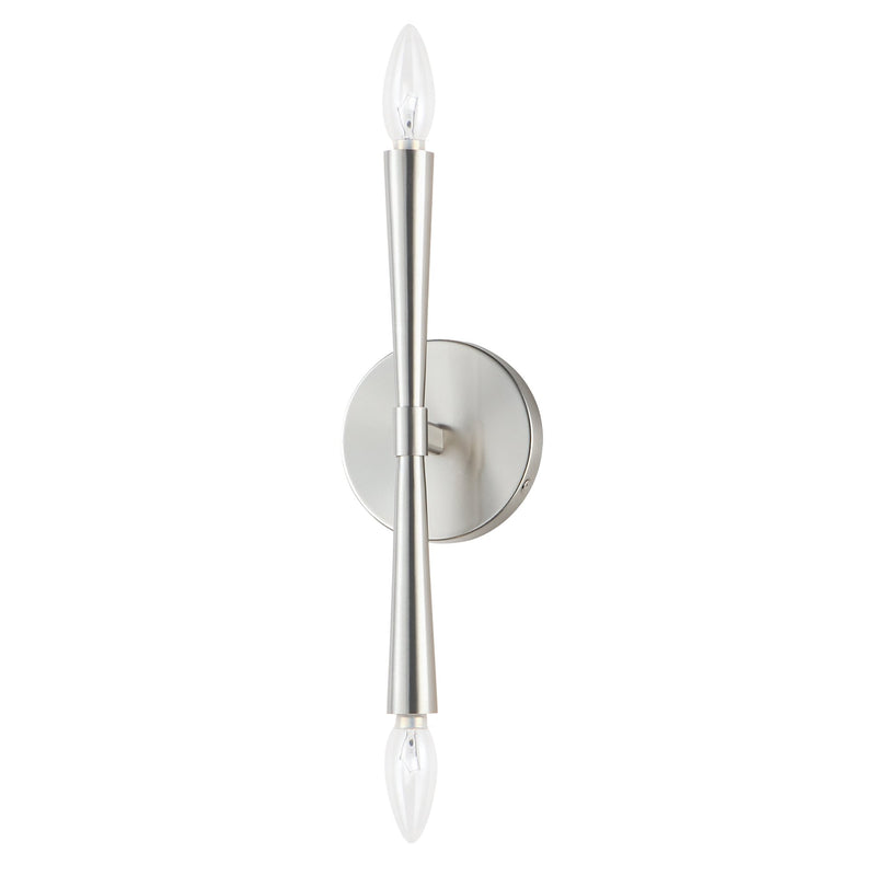 Rome 2 Light Wall Sconce in Satin Nickel