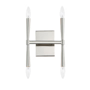 Rome 4 Light Wall Sconce in Satin Nickel