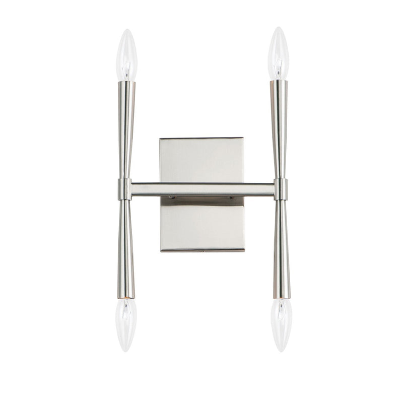 Rome 4 Light Wall Sconce in Satin Nickel