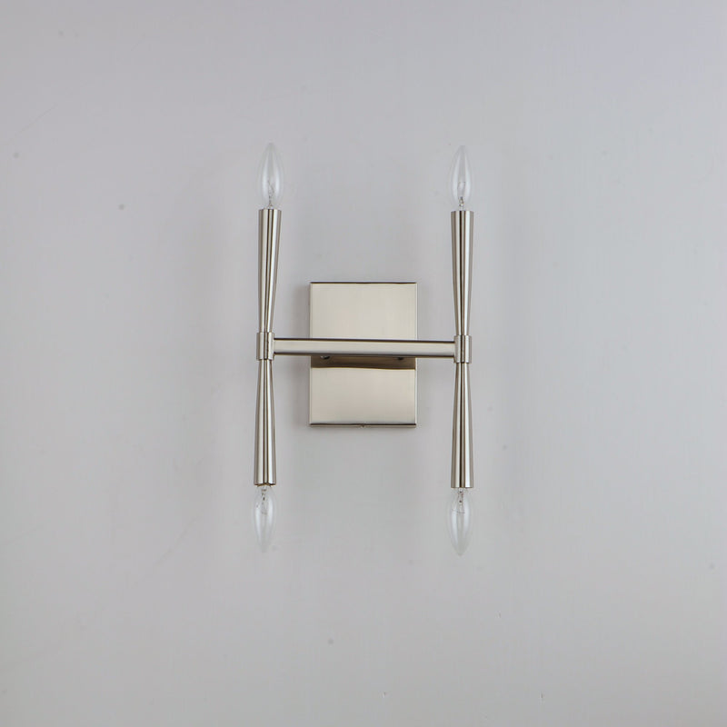Rome 4 Light Wall Sconce in Satin Nickel
