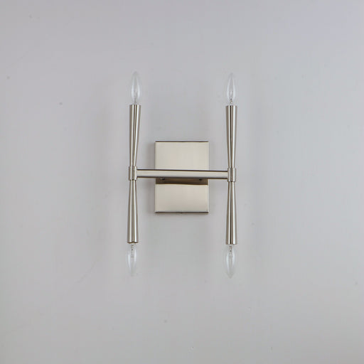 Rome 4 Light Wall Sconce in Satin Nickel