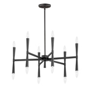 Rome 12 Light Chandelier in Black