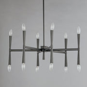 Rome 12 Light Chandelier in Black