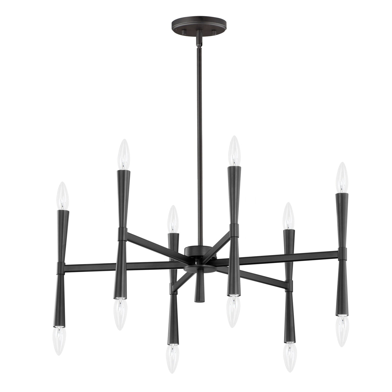 Rome 12 Light Chandelier in Black