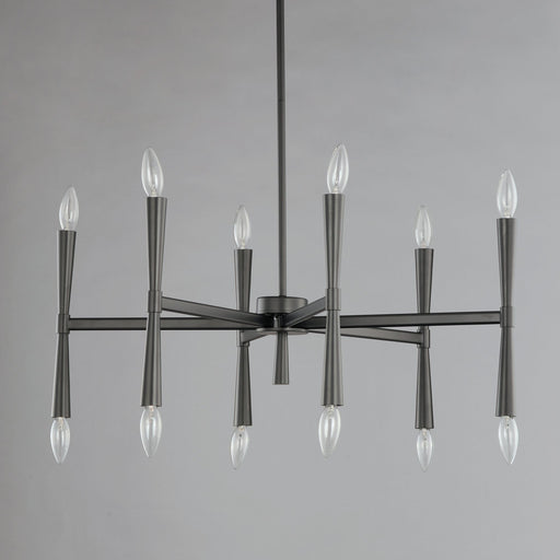 Rome 12 Light Chandelier in Black