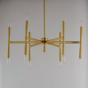 Rome 12 Light Chandelier in Satin Brass