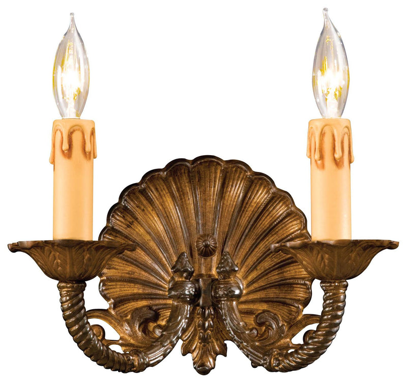Metropolitan 10" Candle 2-Light Wall Sconce in Oxide Brass