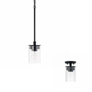 Mason Small Semi-Flush Mount in Matte Black