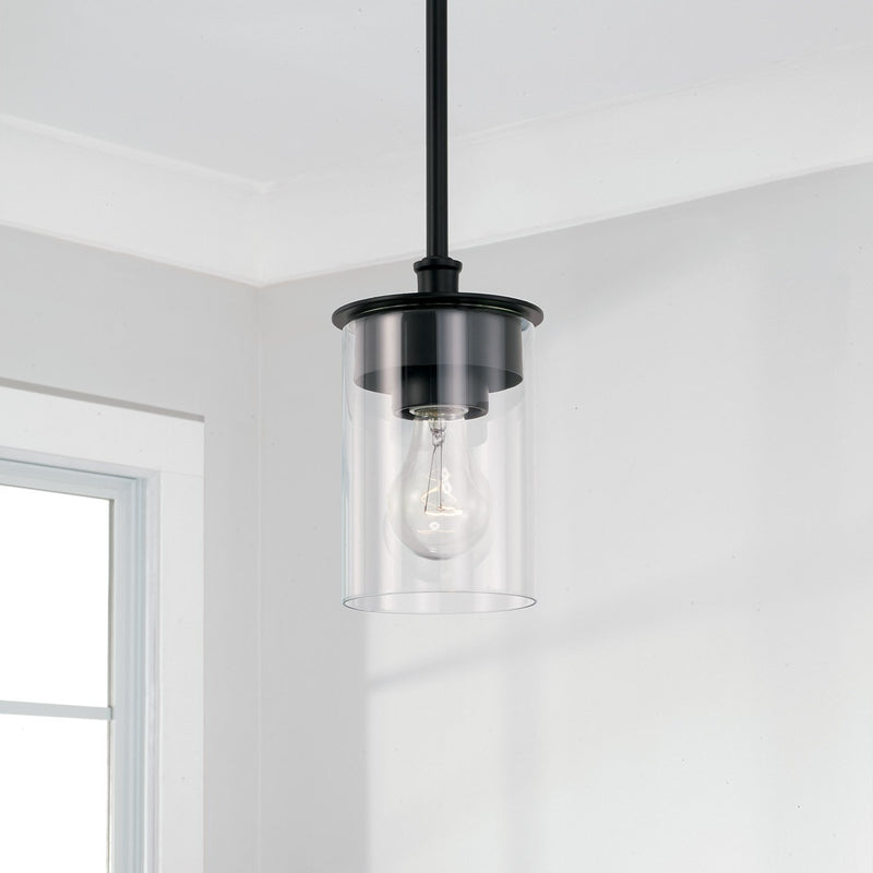 Mason Small Semi-Flush Mount in Matte Black