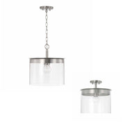Mason Large Semi-Flush Mount in Brushed Nickel