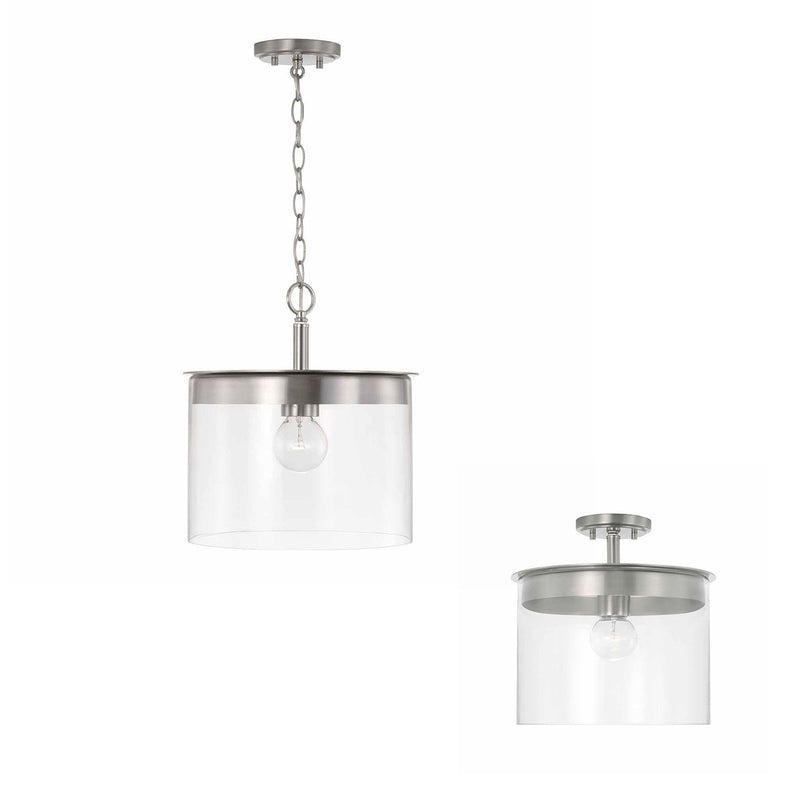 Mason Large Semi-Flush Mount in Brushed Nickel
