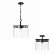 Mason Large Semi-Flush Mount in Matte Black