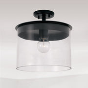 Mason Large Semi-Flush Mount in Matte Black