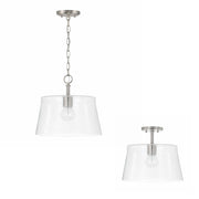 Baker Large Semi-Flush Mount in Brushed Nickel