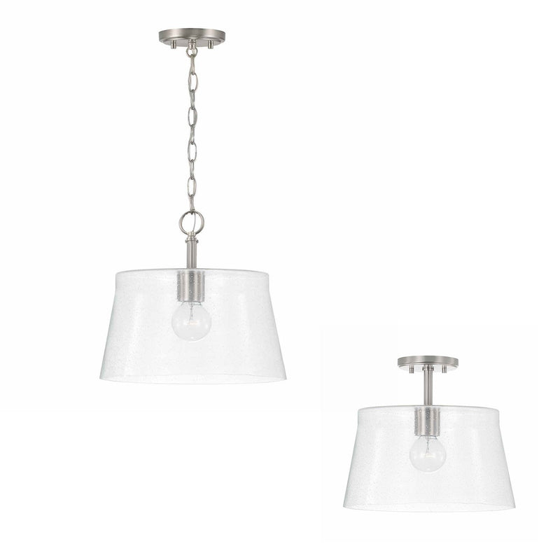 Baker Large Semi-Flush Mount in Brushed Nickel