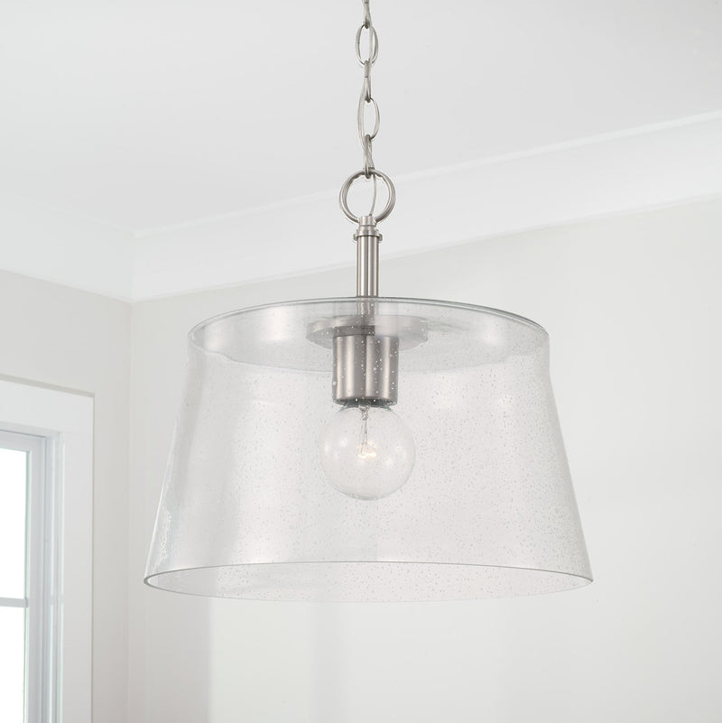 Baker Large Semi-Flush Mount in Brushed Nickel