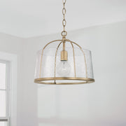 Madison Semi-Flush Mount in Aged Brass