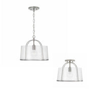 Madison Semi-Flush Mount in Brushed Nickel