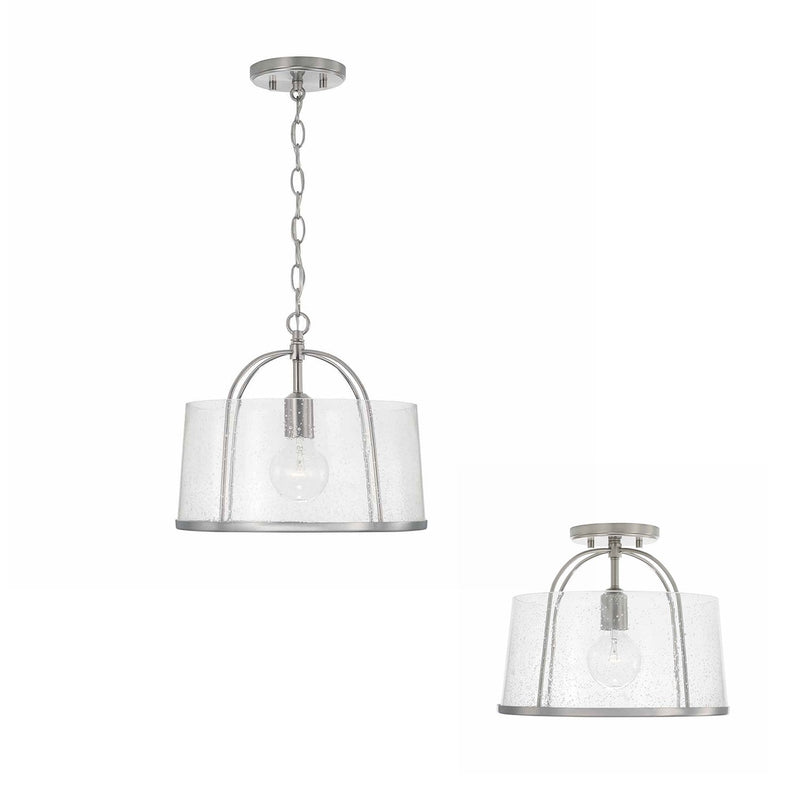Madison Semi-Flush Mount in Brushed Nickel