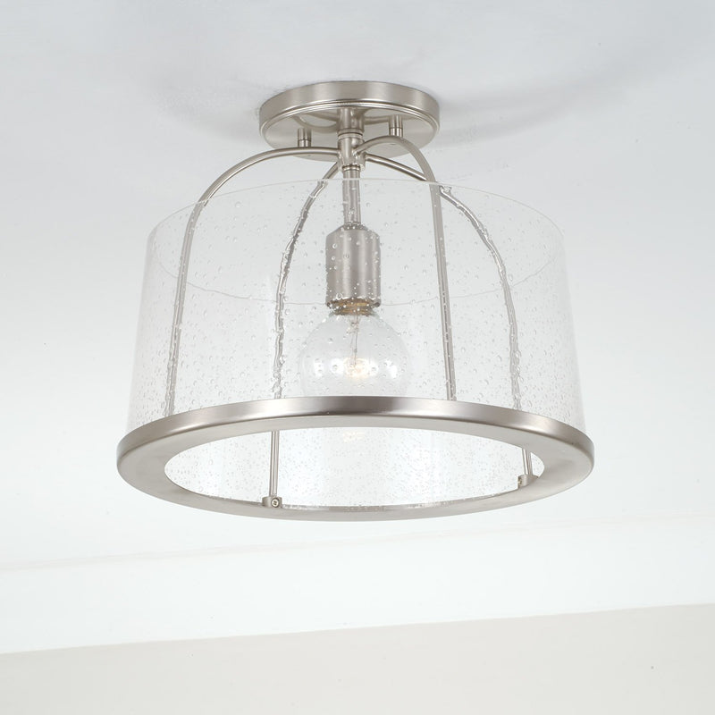 Madison Semi-Flush Mount in Brushed Nickel