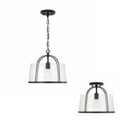 Madison Semi-Flush Mount in Matte Black
