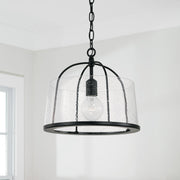 Madison Semi-Flush Mount in Matte Black