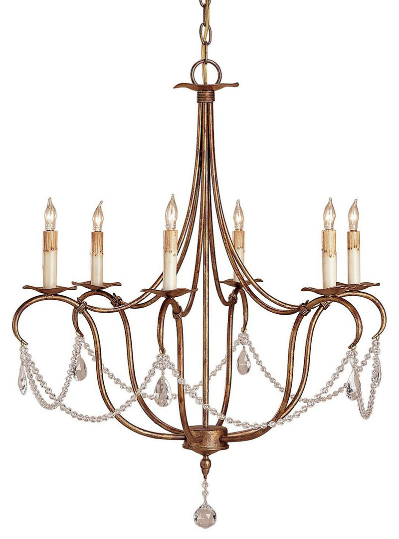Crystal 6-Light Chandelier - Lamps Expo
