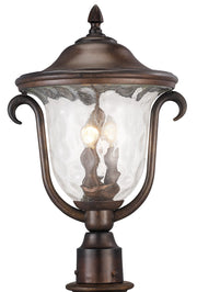 Santa Barbara 3-Light Outdoor Post Light in Burnished Bronze