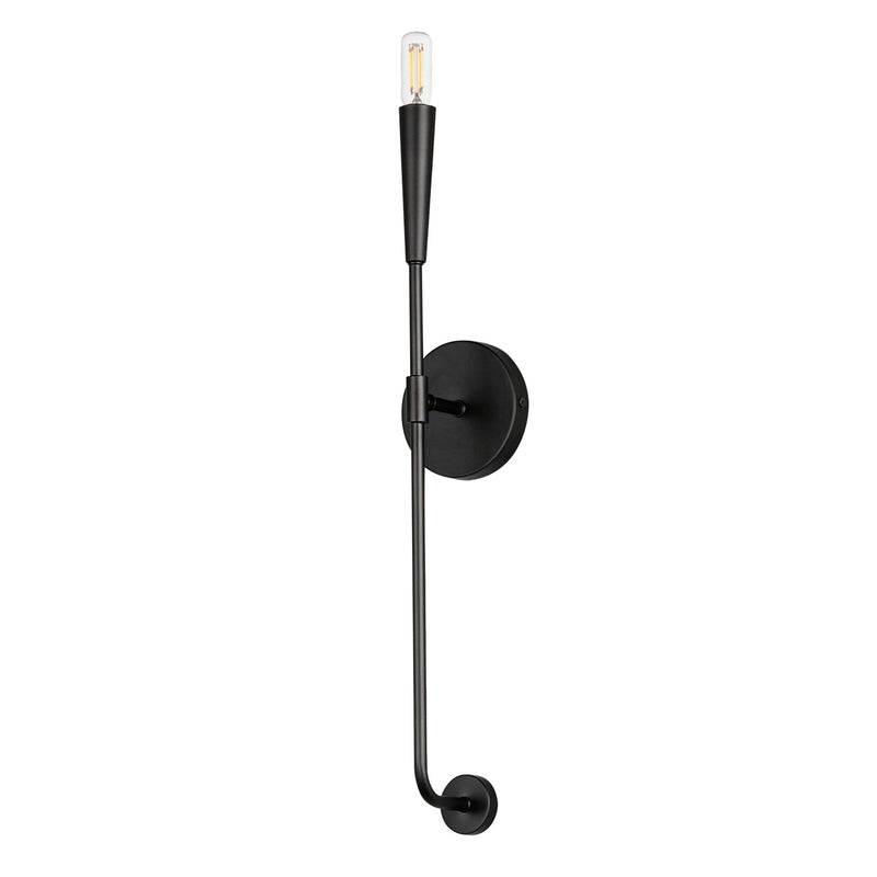 Vela 1 Light Wall Sconce in Black