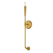 Vela 1 Light Wall Sconce in Satin Brass