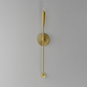 Vela 1 Light Wall Sconce in Satin Brass