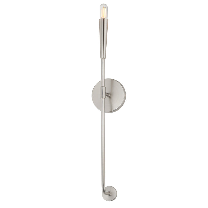 Vela 1 Light Wall Sconce in Satin Nickel