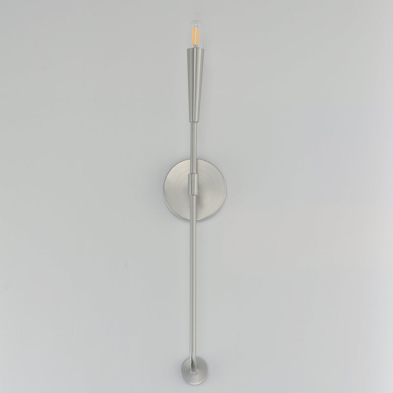 Vela 1 Light Wall Sconce in Satin Nickel