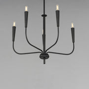 Vela 5 Light Chandelier in Black