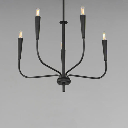 Vela 5 Light Chandelier in Black