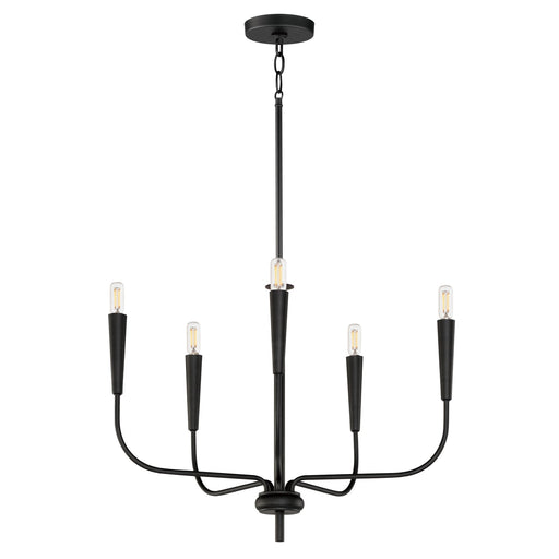 Vela 5 Light Chandelier in Black
