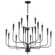 Vela 18 Light Chandelier in Black