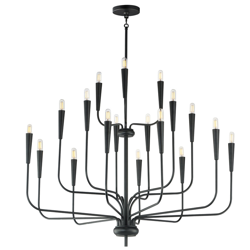 Vela 18 Light Chandelier in Black