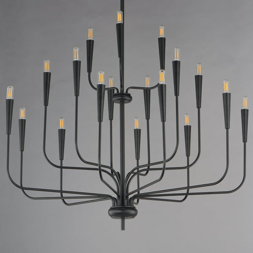 Vela 18 Light Chandelier in Black
