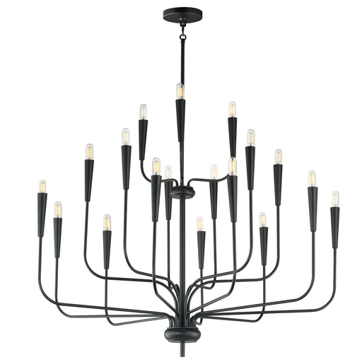 Vela 18 Light Chandelier in Black