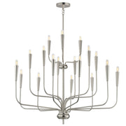 Vela 18 Light Chandelier in Satin Nickel