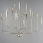 Vela 18 Light Chandelier in Satin Nickel